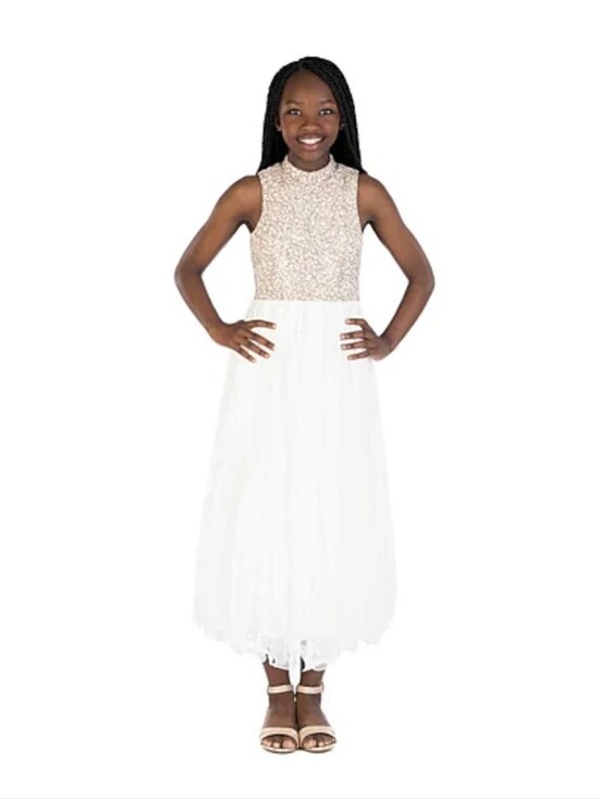 Speechless Other - Speechless Girls Sequin Sleeveless Maxi Dress
